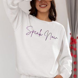 Speak Now White Sweatshirt / Taylor Swift / Sweatshirt / Speak Now